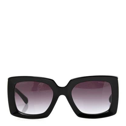 Chanel Acetate Rectangle Sunglasses 5435-A Black 3 of 16