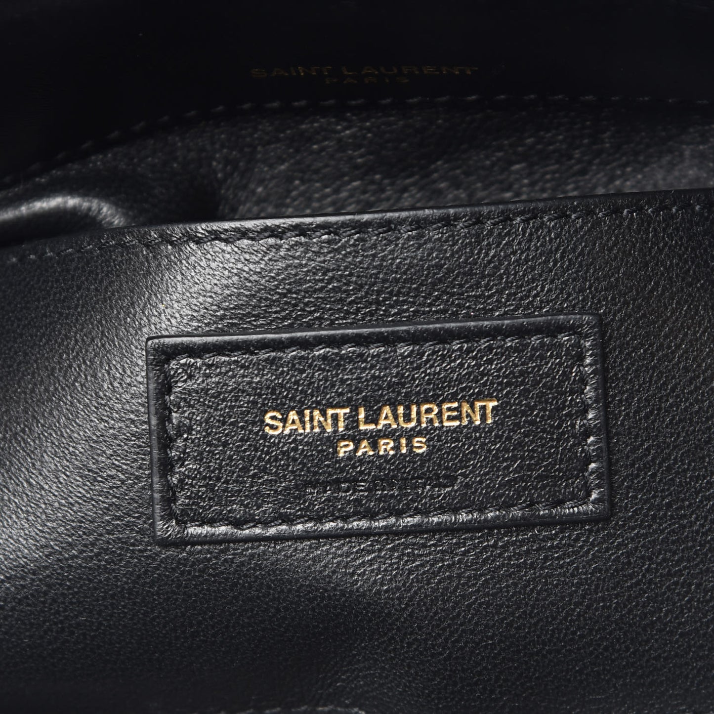 Patent Calfskin Matelasse Monogram Small Vicky Chain Bag Black