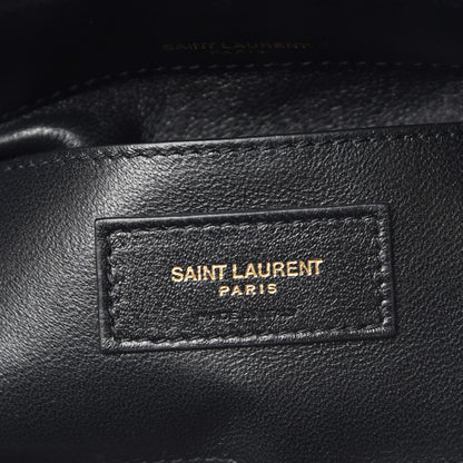 Saint Laurent Patent Calfskin Matelasse Monogram Small Vicky Chain Bag Black 9 of 11
