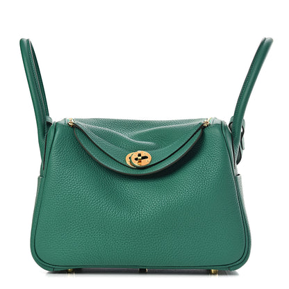 Hermes Taurillon Clemence Lindy 26 Vert Vertigo 1 of 11