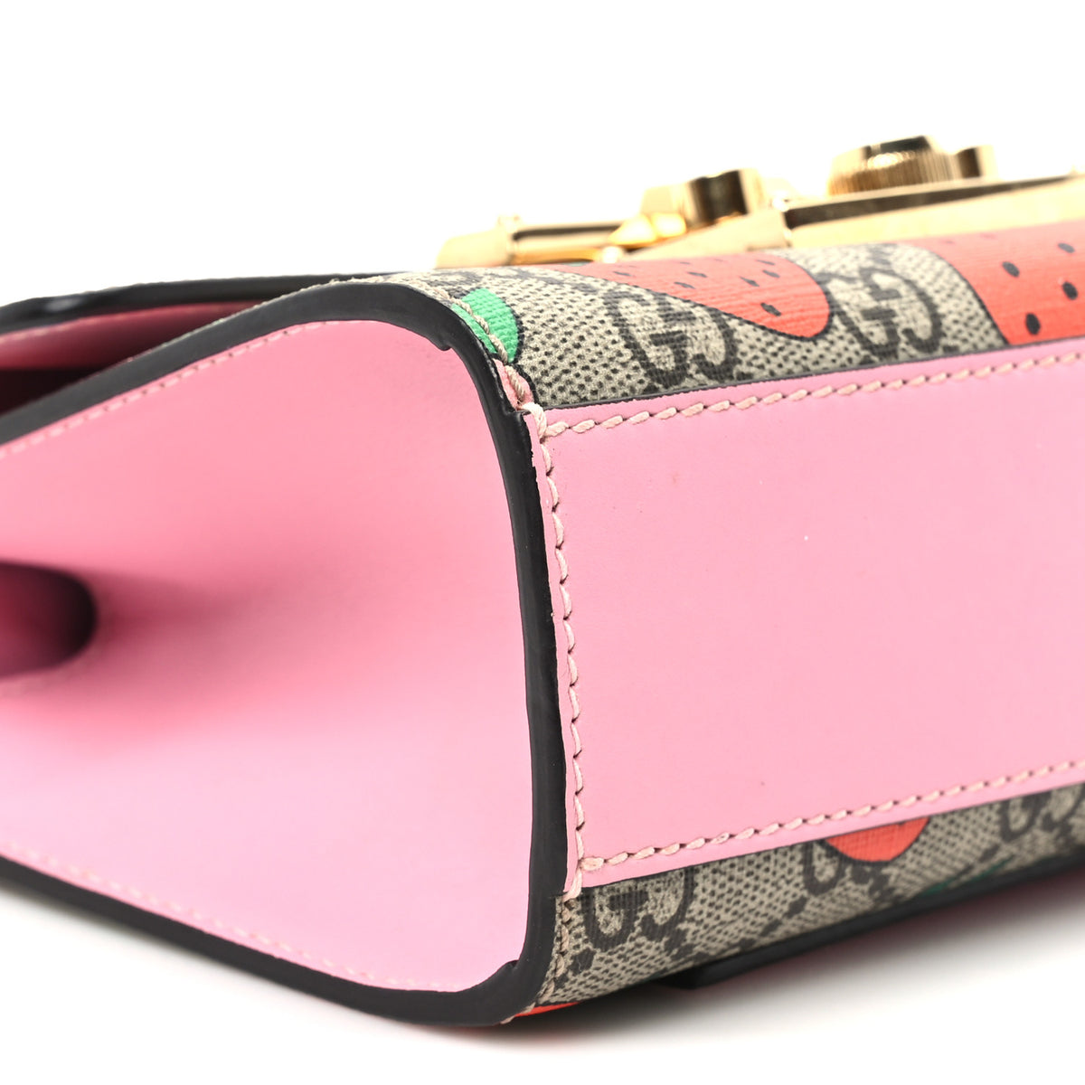 Gucci GG Supreme Monogram Strawberry Small Padlock Shoulder Bag 9 of 10