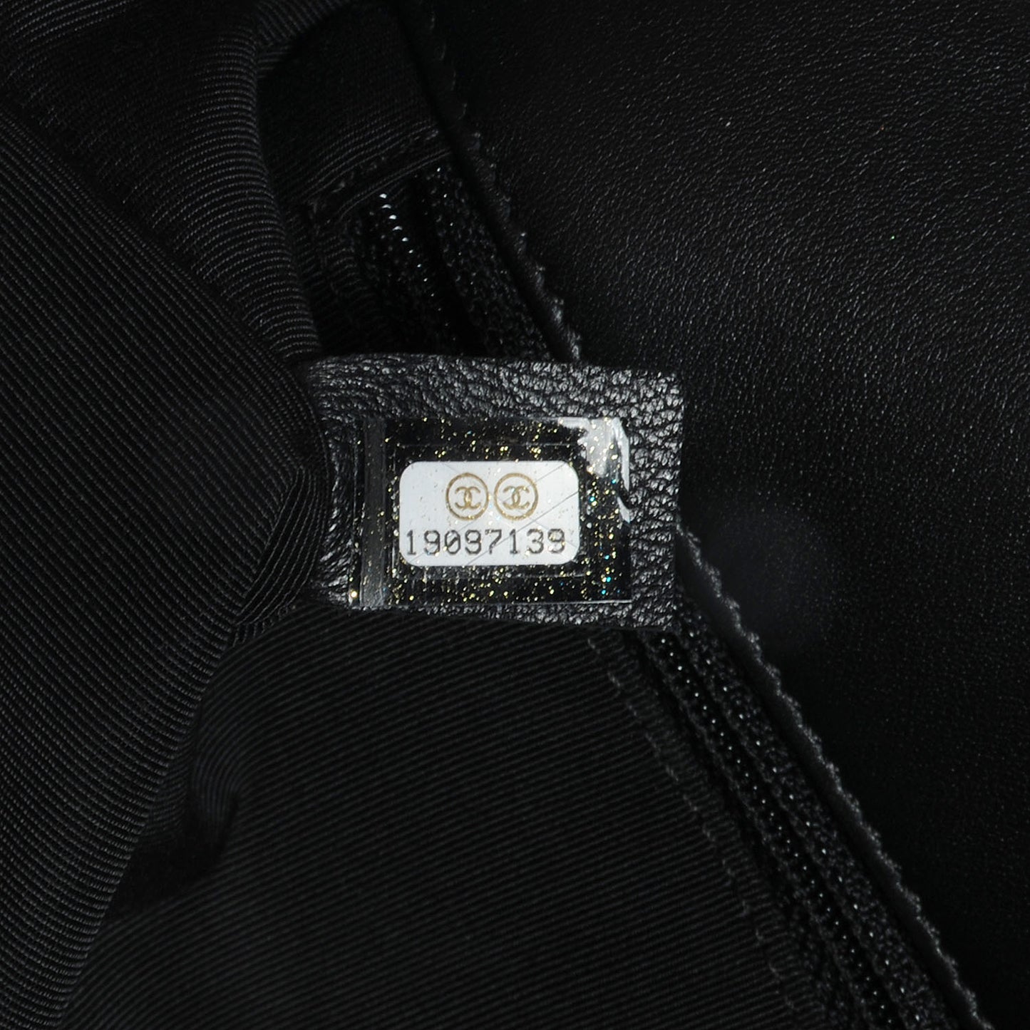 Calfskin Quilted Graphic Flap Bag Black White