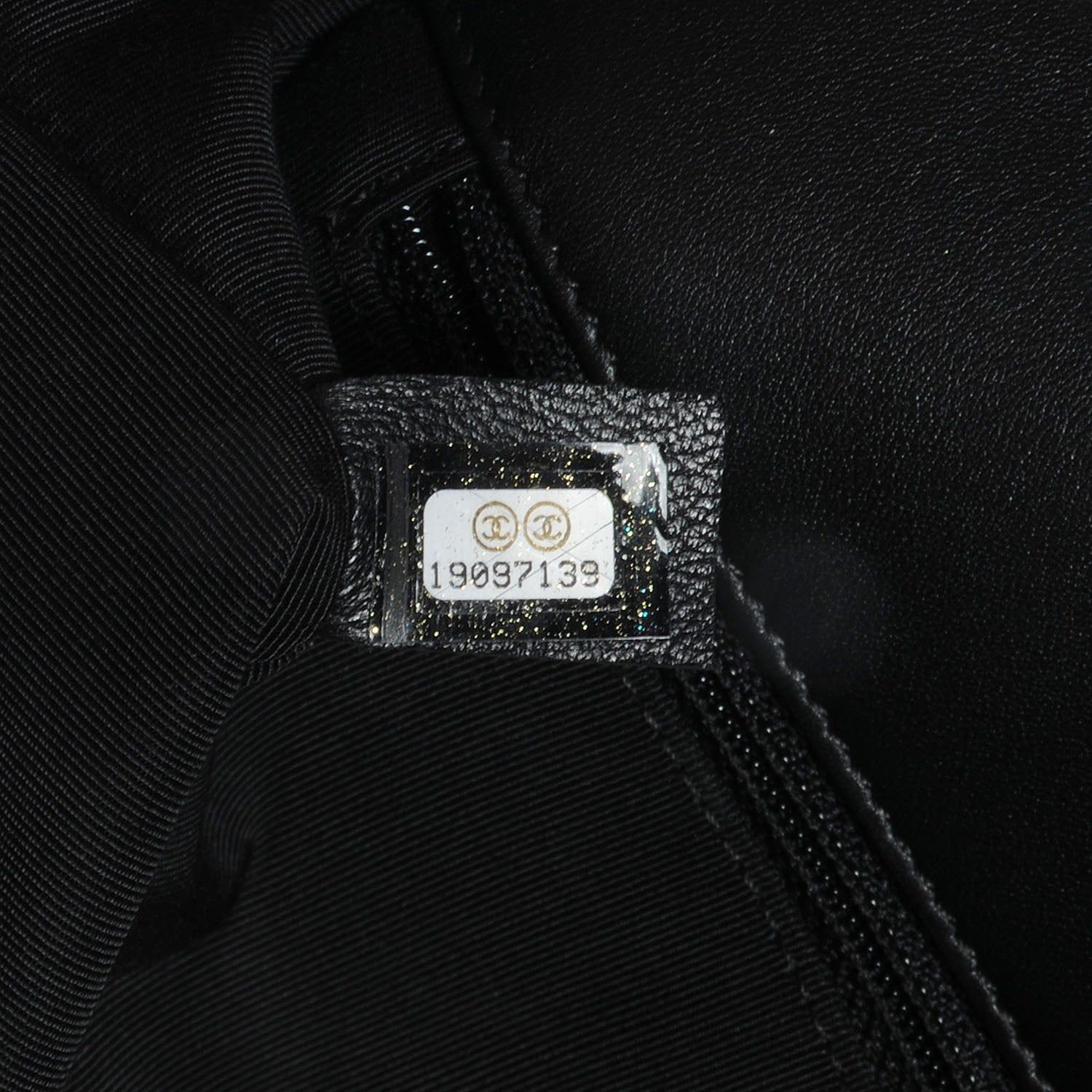 Chanel Calfskin Quilted Graphic Flap Bag Black White 8 of 8