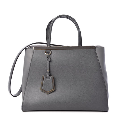 Fendi Vitello Elite Flamingo Regular 2Jours Tote Grigio Grigio Chiaro 1 of 9