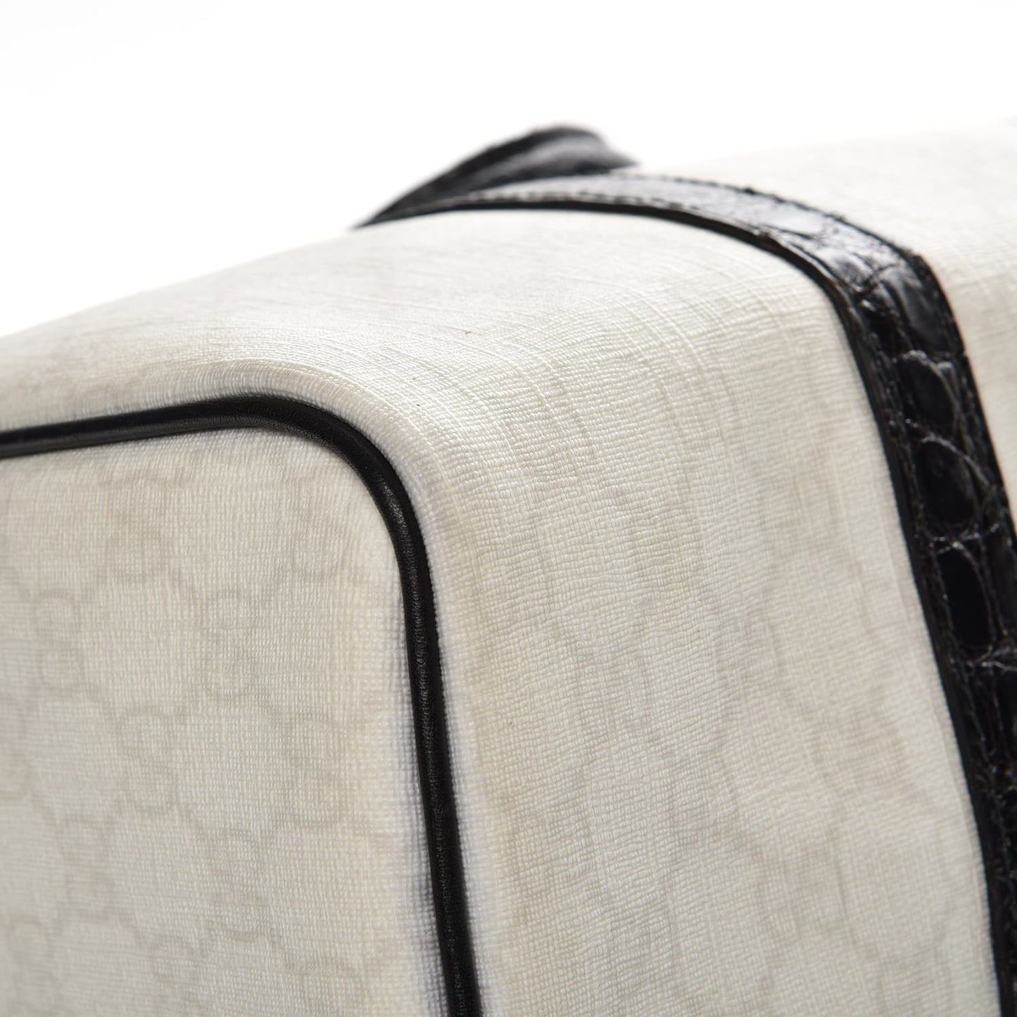 GG Plus Monogram Embellished Medium Joy Boston White Black
