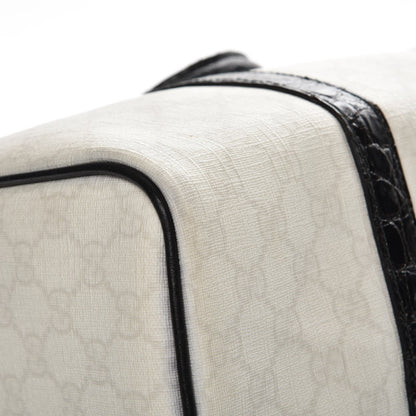 Gucci GG Plus Monogram Embellished Medium Joy Boston White Black 12 of 13