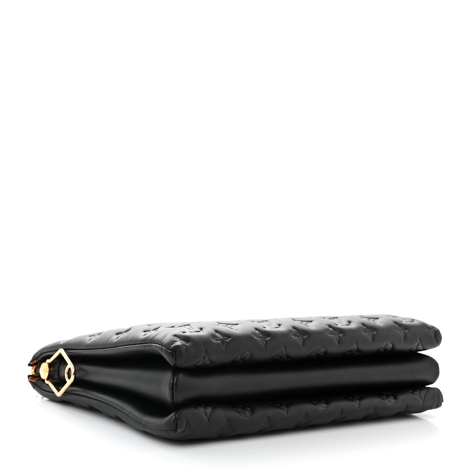 Louis Vuitton Lambskin Embossed Monogram Coussin MM Black 4 of 11