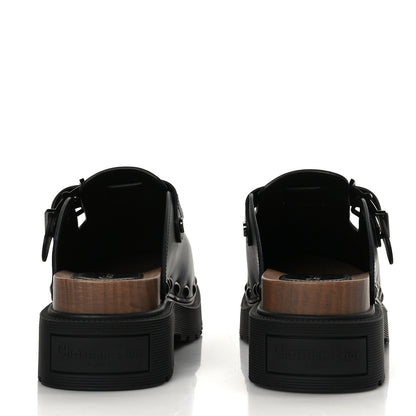 Christian Dior Calfskin Diorquake Buckled Lug Sole 15mm Clogs 39 Black 5 of 8
