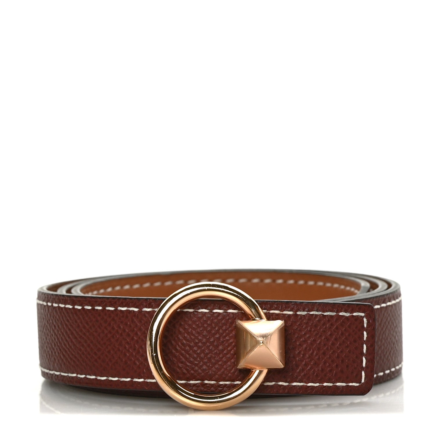 Hermes Swift Epsom 24mm Mini Medor Belt 70 Gold Rouge H 1 of 4