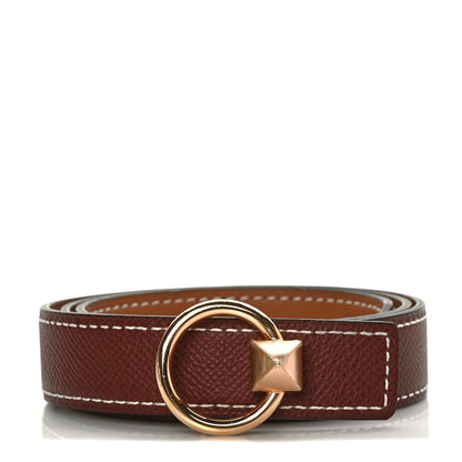 Hermes Swift Epsom 24mm Mini Medor Belt 70 Gold Rouge H 1 of 4