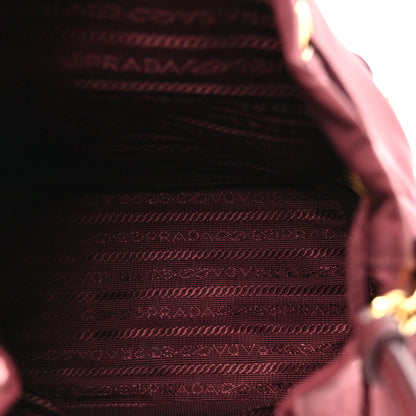 Prada Saffiano Tessuto Nylon Mini Bucket Crossbody Bag Granato 9 of 17