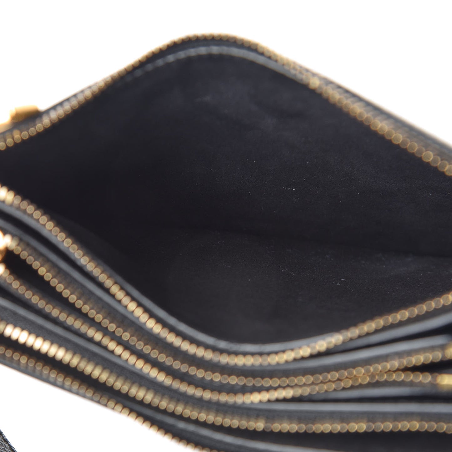 Grained Calfskin Saddle Pouch With Strap Black