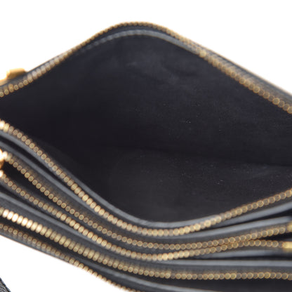 Christian Dior Grained Calfskin Saddle Pouch With Strap Black 7 of 12