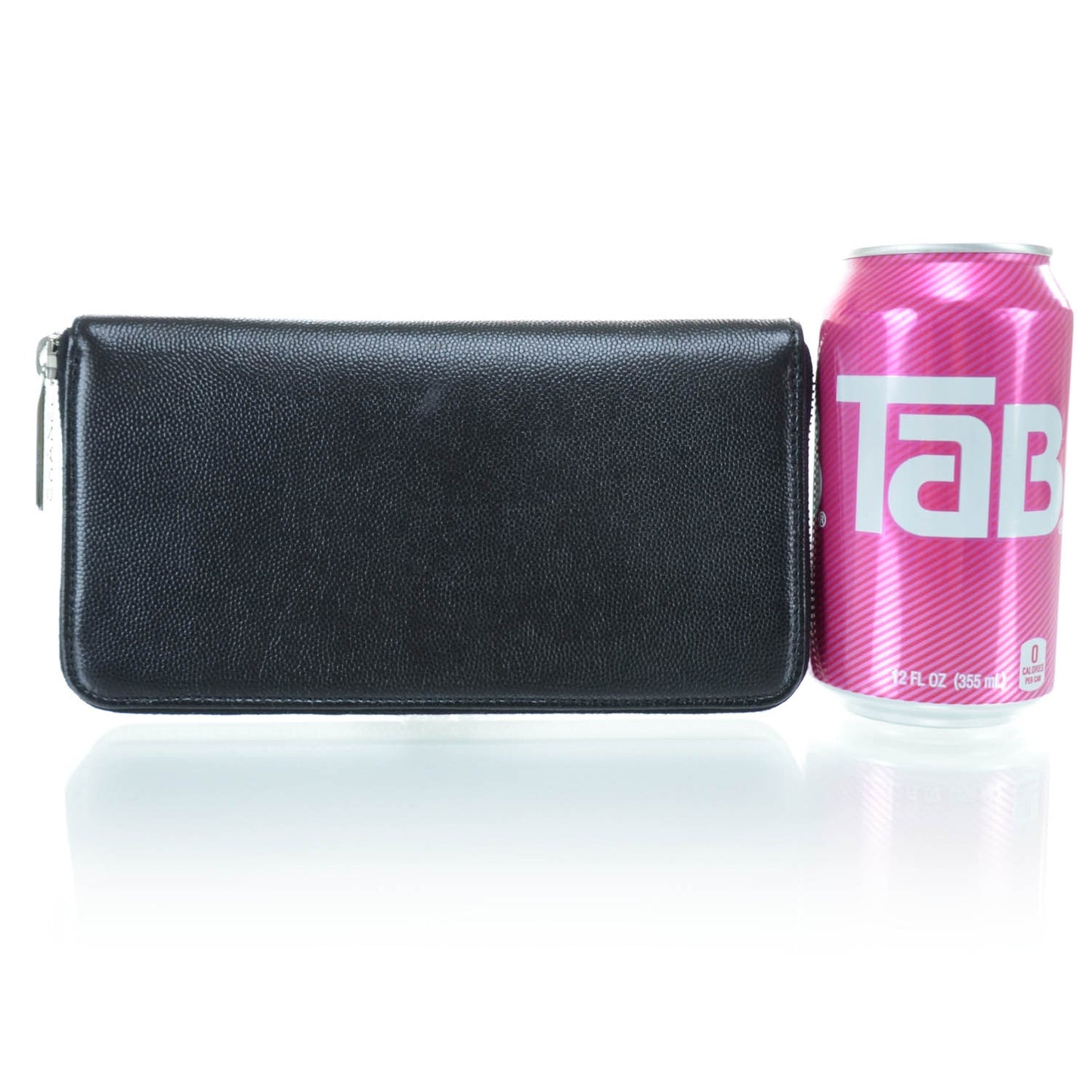 Caviar Zip Around Wallet Black