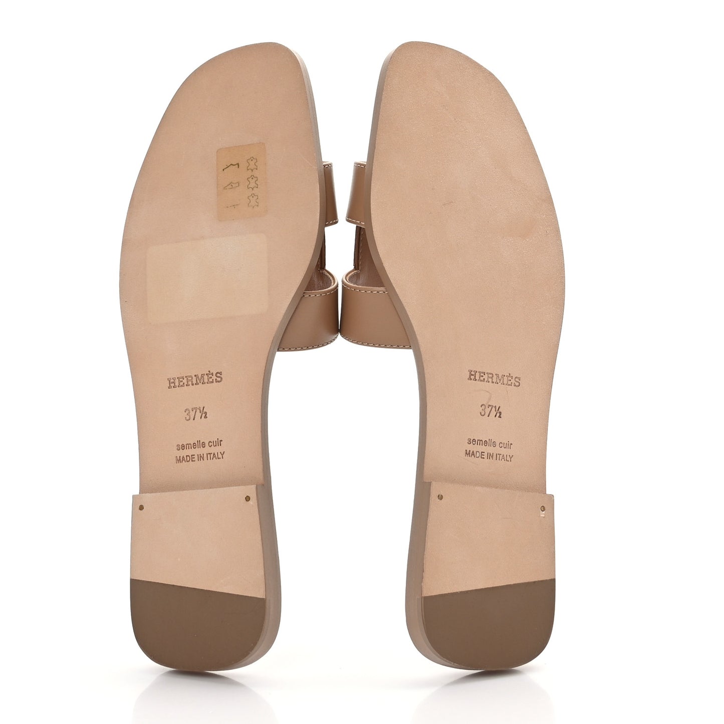 Box Calfskin Oran Sandals 37.5 Bois De Santal