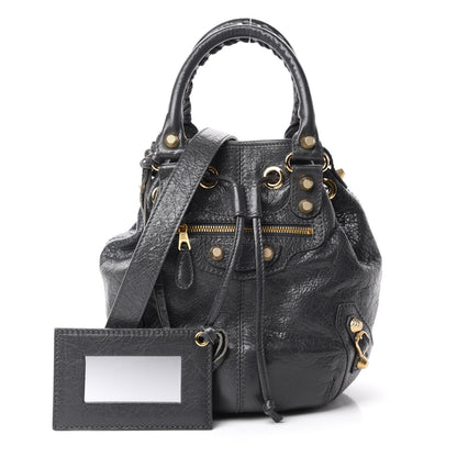 Balenciaga Agneau Giant 12 Gold Hardware Mini Pompon Gris Fossile 1 of 10