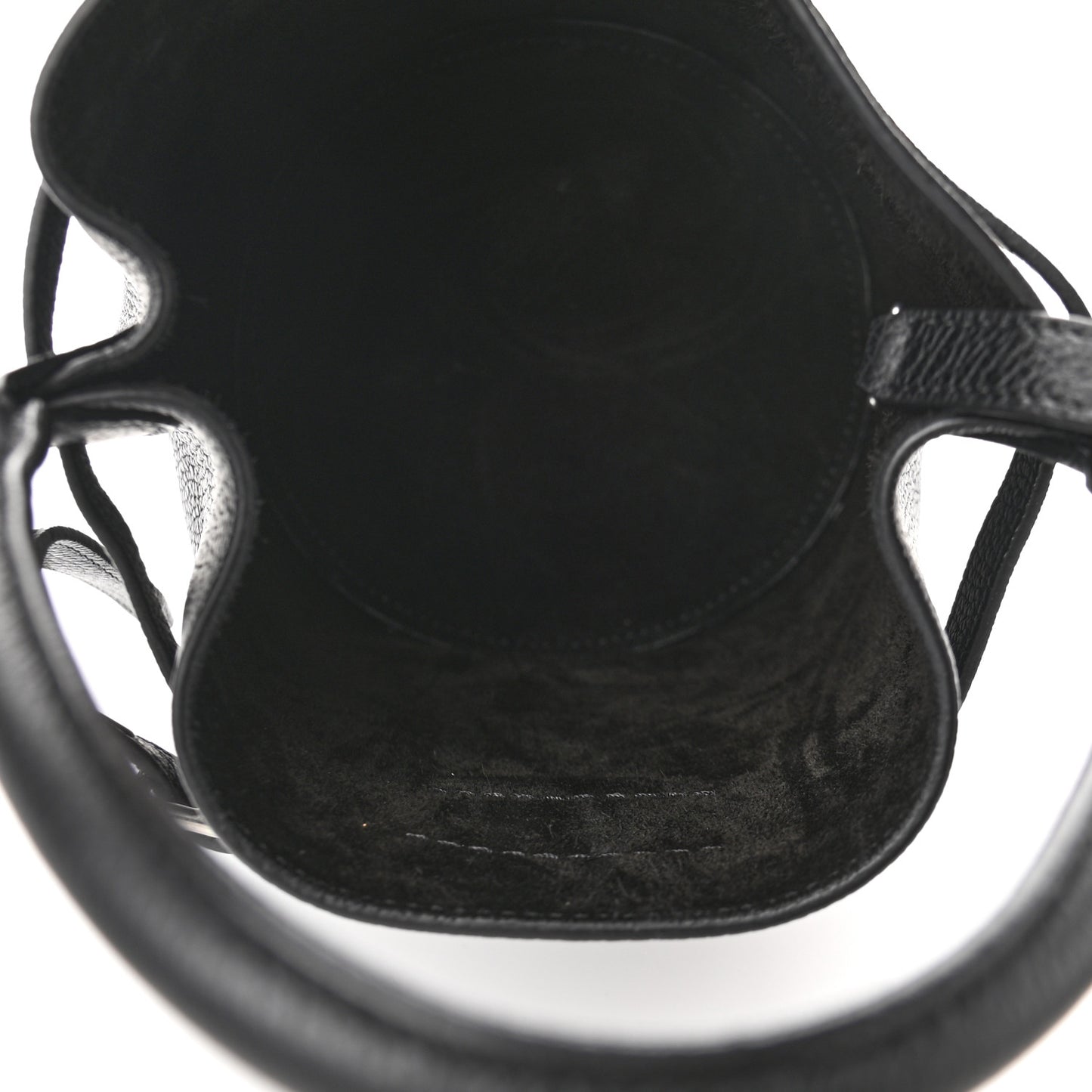 Supple Grained Calfskin Nano Big Bag Bucket Black