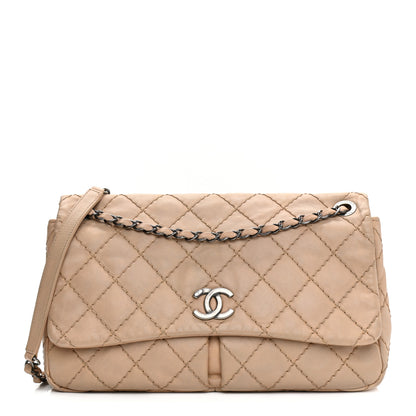 Chanel Grained Calfskin Medium Natural Beauty Flap Beige 1 of 13