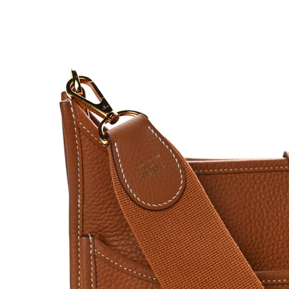 Hermes Taurillon Clemence Evelyne III PM Gold 9 of 10