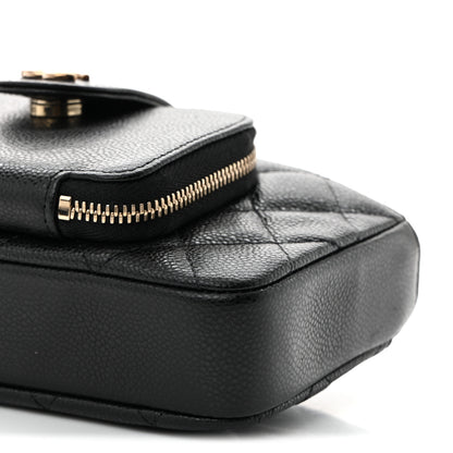 Chanel Caviar Quilted Business Affinity Phone Holder With Chain Black 11 of 11