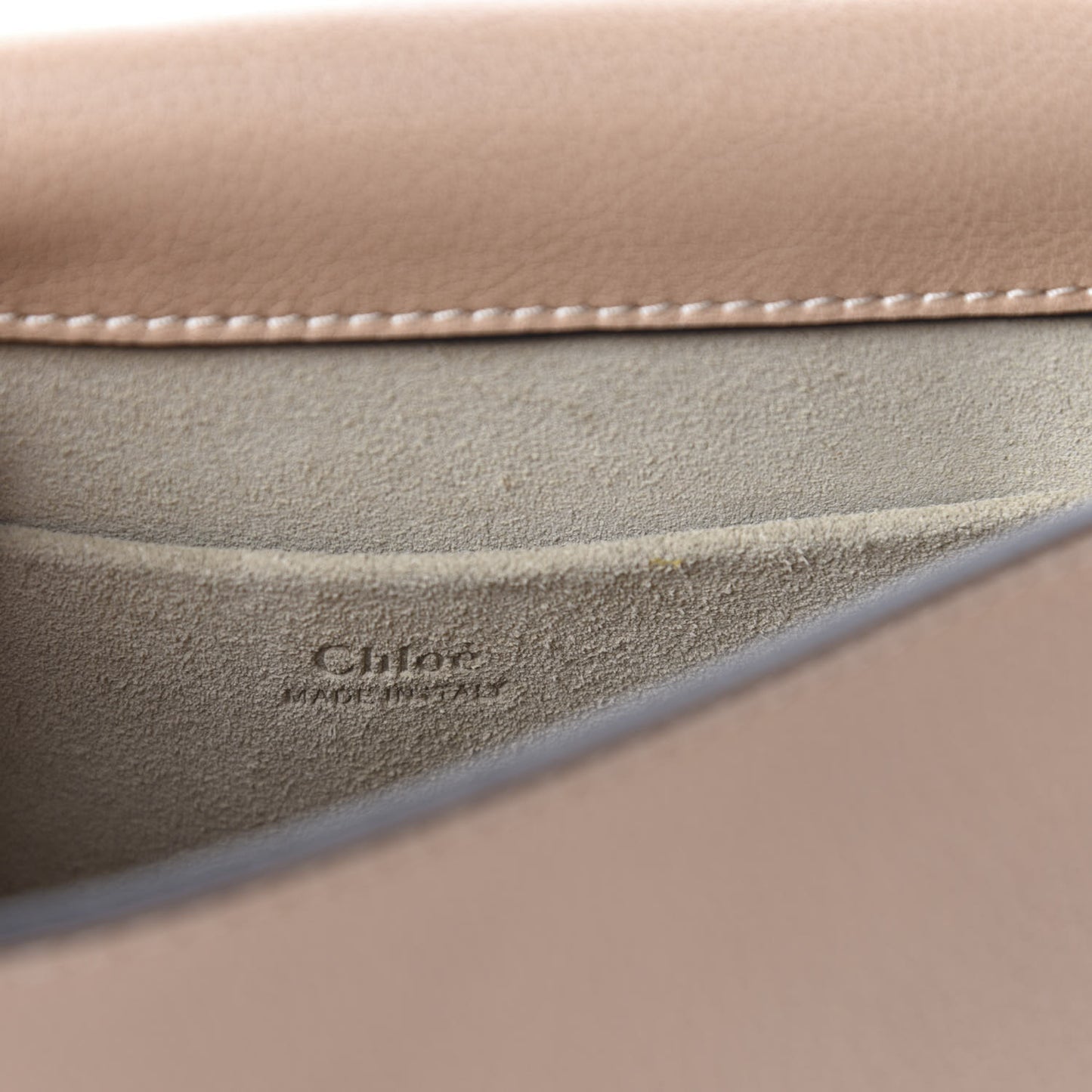 Calfskin Suede Small Nile Bracelet Bag Biscotti Beige