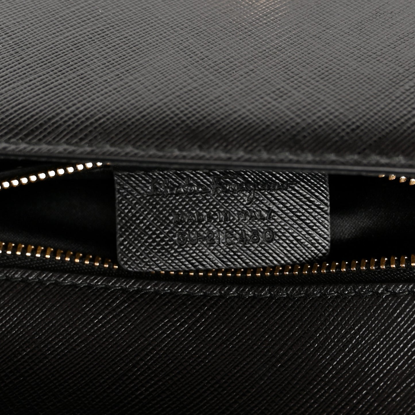 Printed Calfskin Vara Bow Chain Flap Crossbody Black