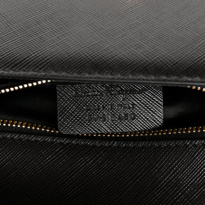 Salvatore Ferragamo Printed Calfskin Vara Bow Chain Flap Crossbody Black 7 of 14