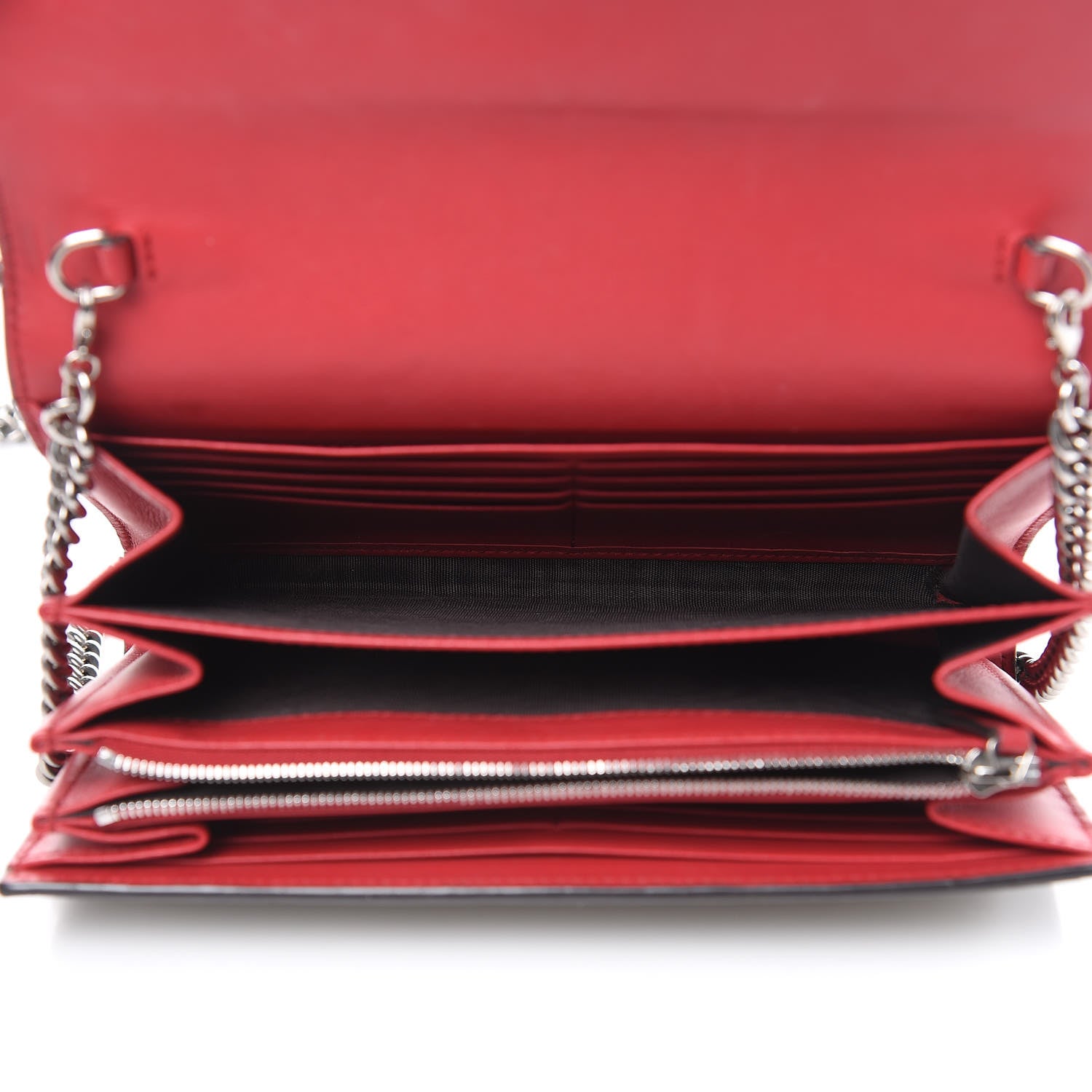 Gucci GG Supreme Monogram Mini Dionysus Chain Wallet Beige Vulcanic Red 5 of 12