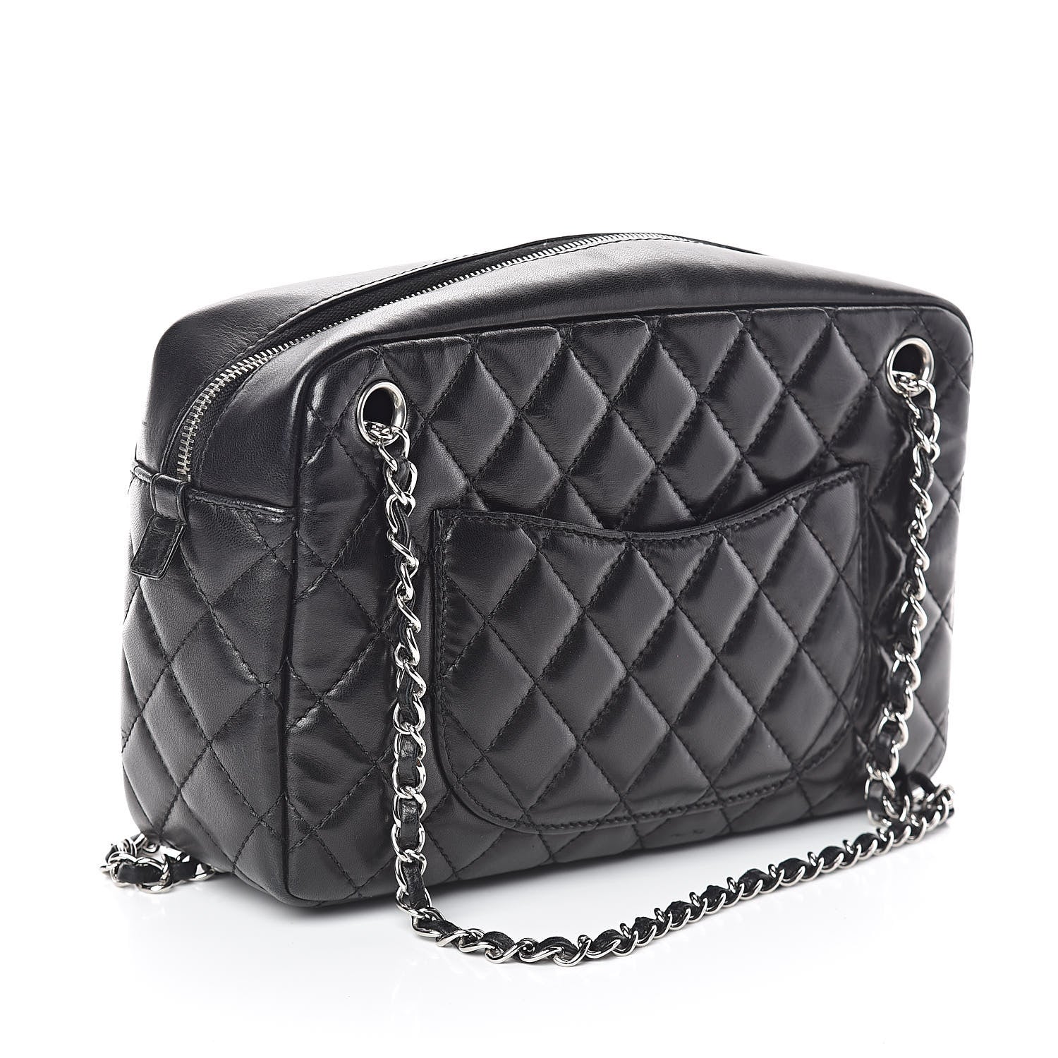 Chanel Lambskin Quilted Medium Camera Case Black 3 of 10