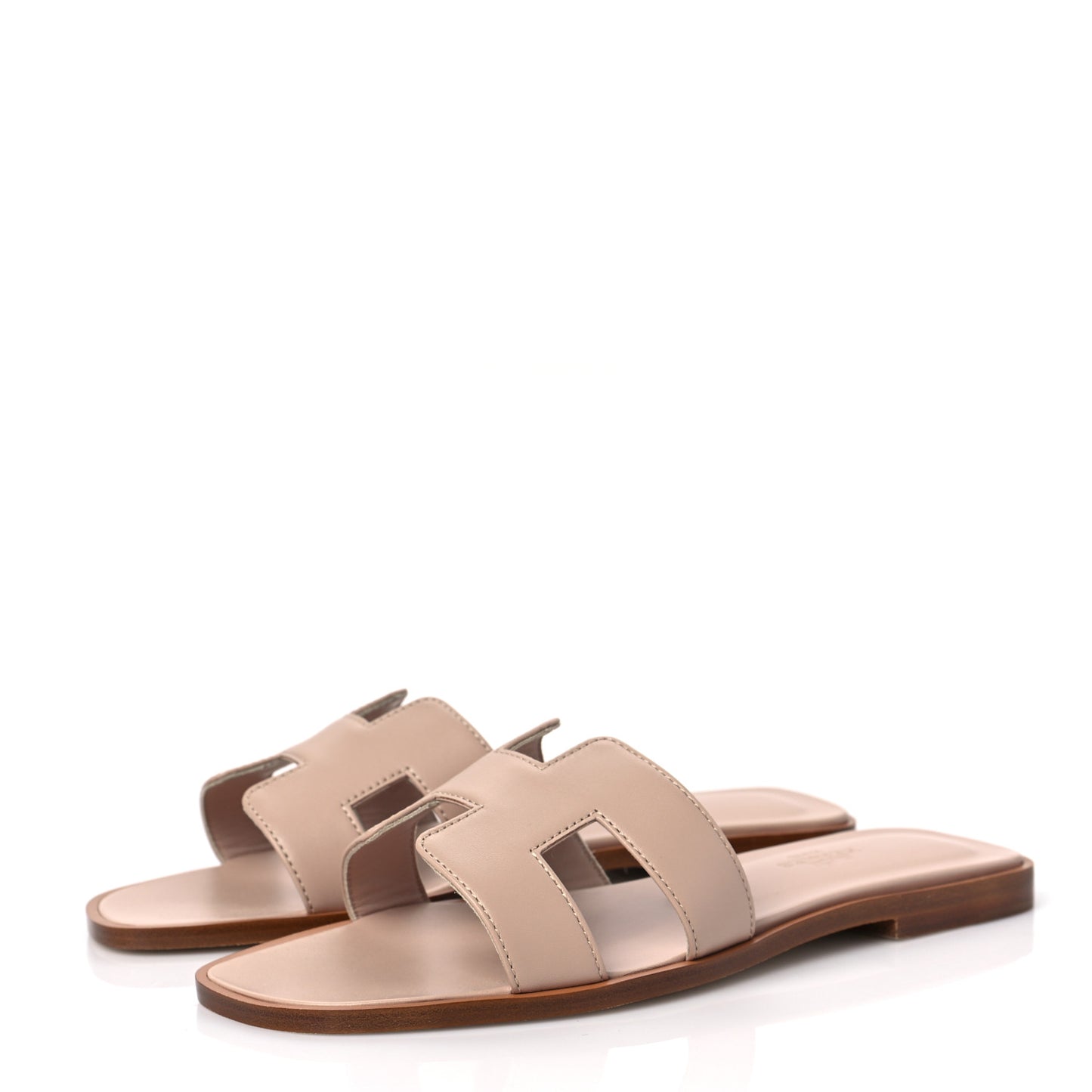 Box Calfskin Oran Sandals 37 Bois De Santal