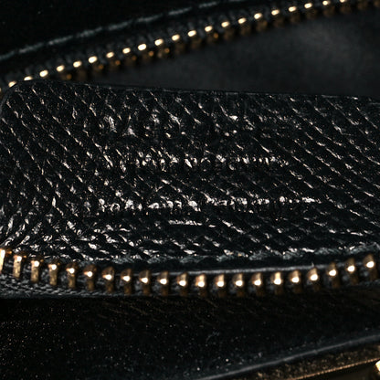 Salvatore Ferragamo Hammered Calfskin Today Satchel Black 9 of 10