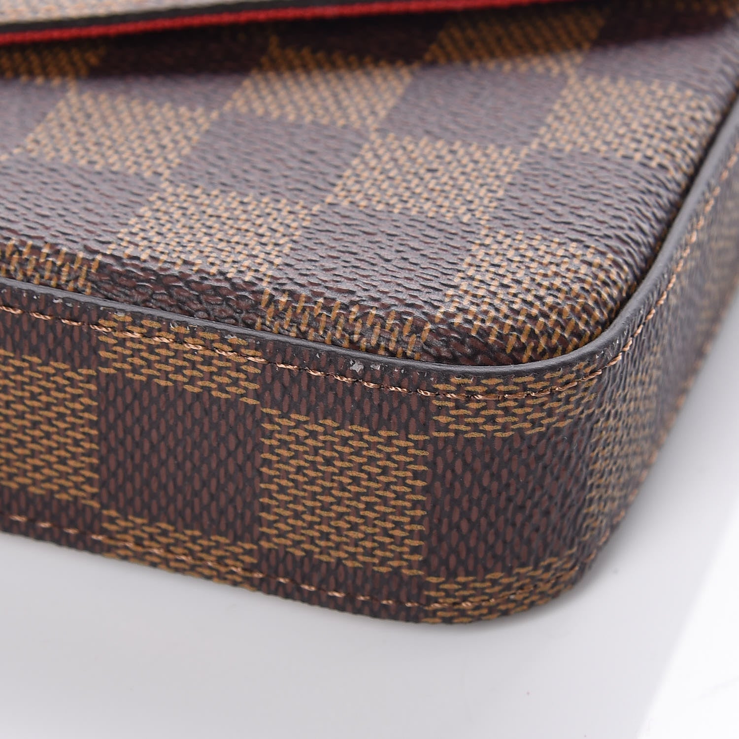 Louis Vuitton Damier Ebene Pochette Felicie Chain Wallet 7 of 13