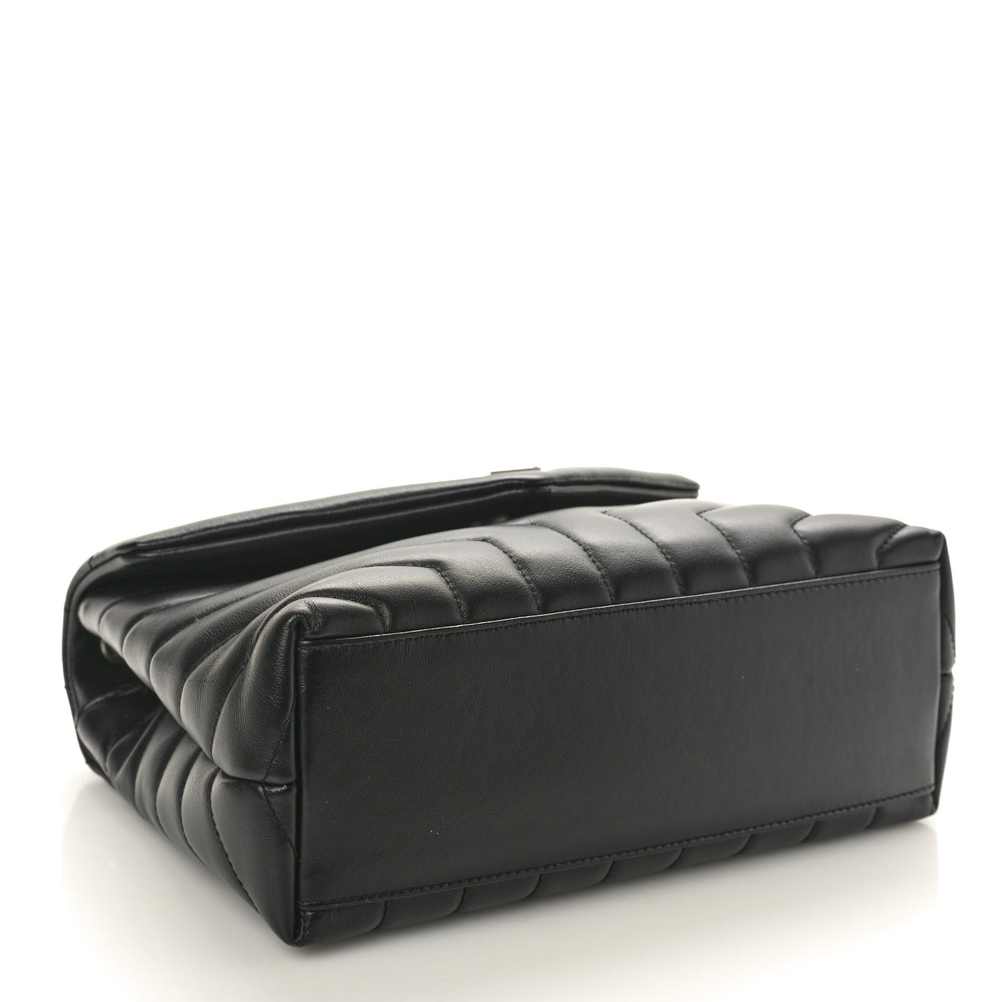 Calfskin Y Quilted Monogram Small Loulou Chain Satchel Black