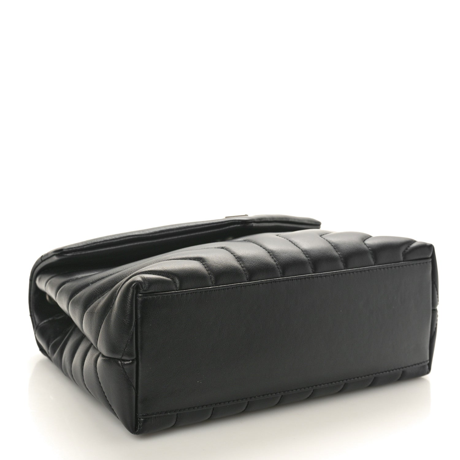 Saint Laurent Calfskin Y Quilted Monogram Small Loulou Chain Satchel Black 4 of 10