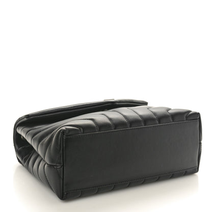 Saint Laurent Calfskin Y Quilted Monogram Small Loulou Chain Satchel Black 4 of 10