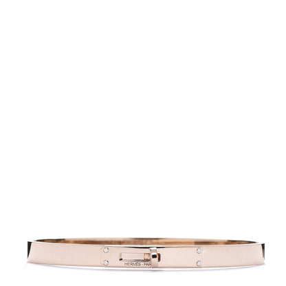 Hermes 18K Rose Gold Diamond PM Kelly Bracelet LG 1 of 5