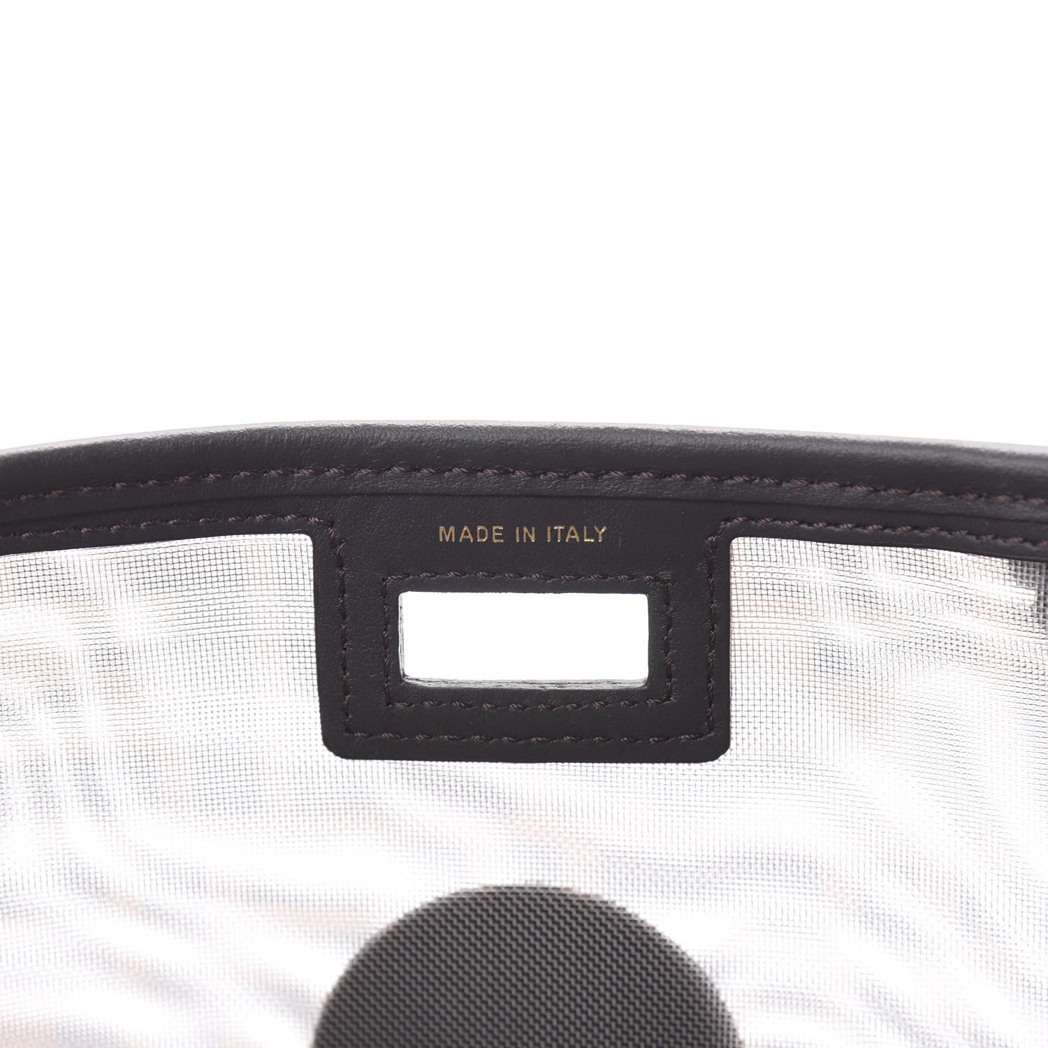 Fendi Mesh Vitello Century FF 1974 Mini Peekaboo Defender Cover Marrone Black Ebano 7 of 10