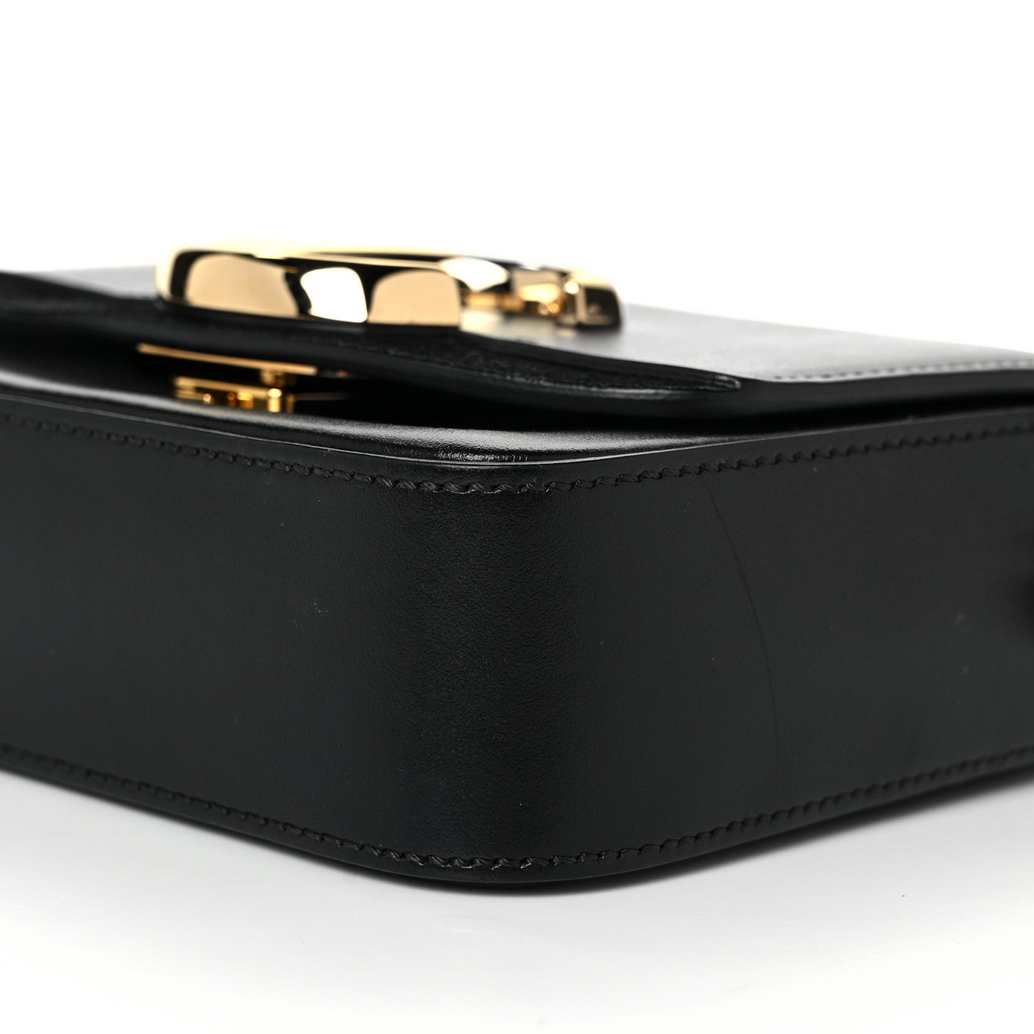 Chloe Shiny Calfskin Suede Mini C Double Carry Black 7 of 8