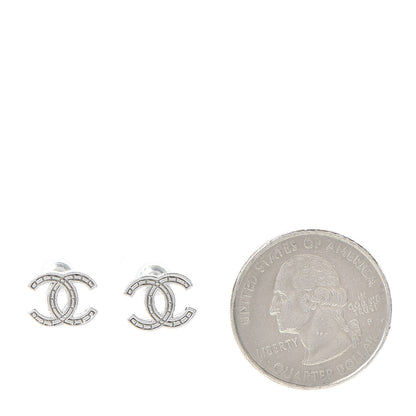 Chanel Metal CC Earrings Silver 2 of 4