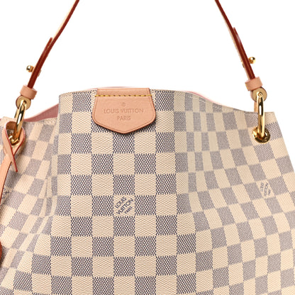 Louis Vuitton Damier Azur Graceful MM Rose Ballerine 6 of 8