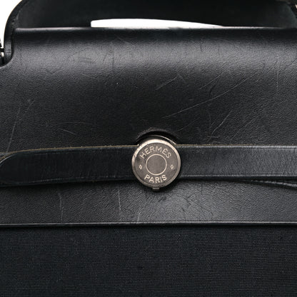 Hermes Toile Vache Calfskin Herbag 39 MM Black 6 of 19