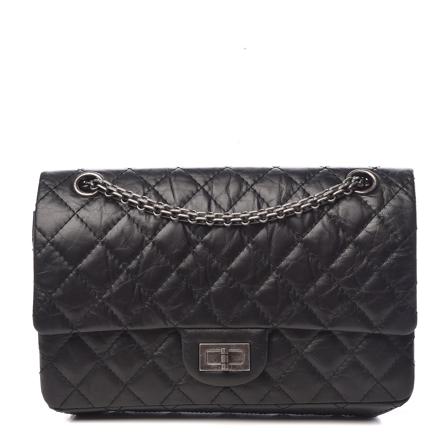 Chanel Aged Calfskin Quilted 2.55 Reissue 225 Flap Black 1 of 10