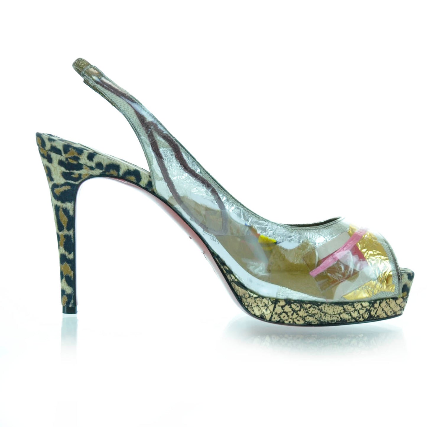 PVC Suede Winter Trash 100 Pumps 38 Multi