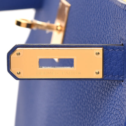 Hermes Togo Kelly Retourne 28 Bleu Electrique 6 of 32