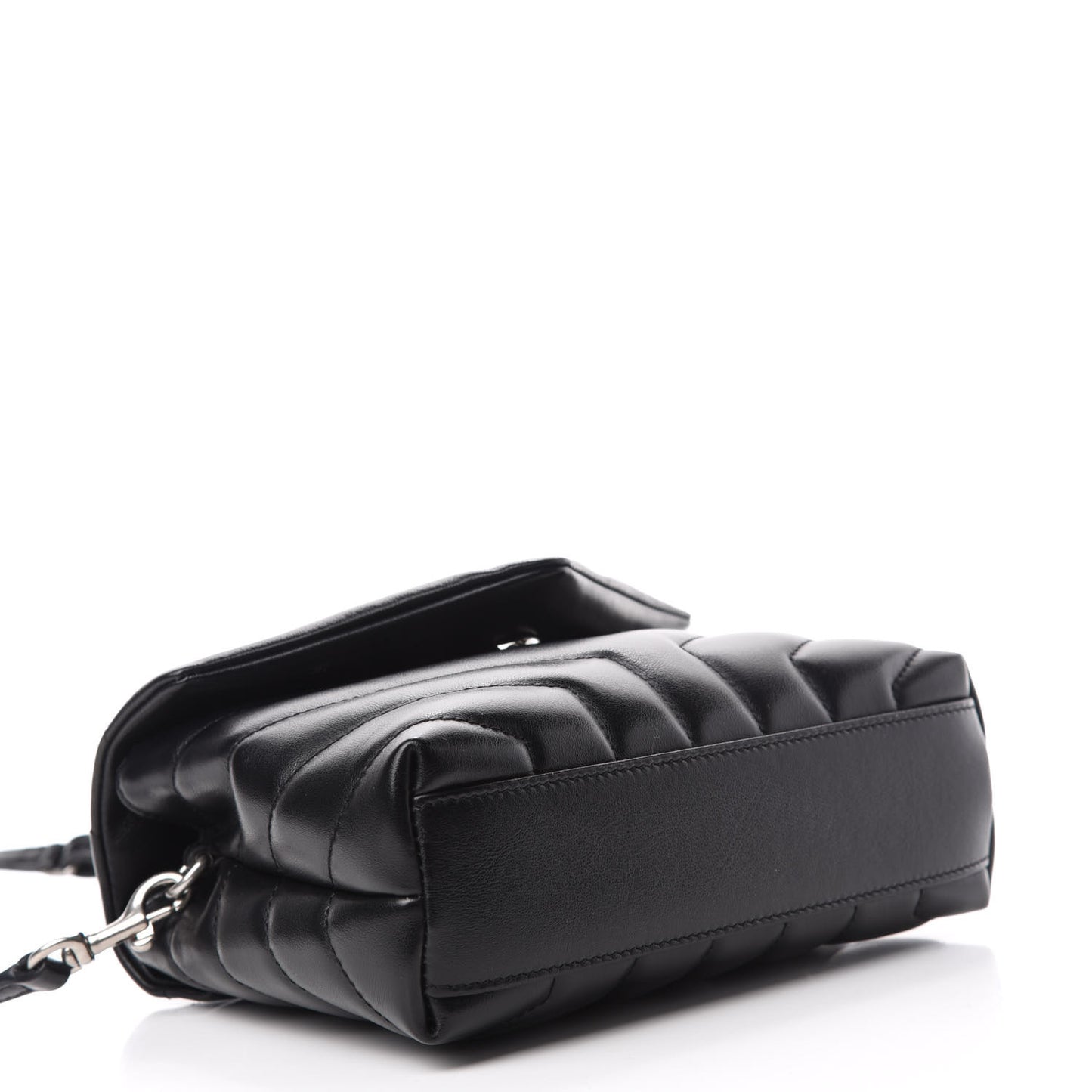 Calfskin Y Quilted Monogram Toy Loulou Crossbody Bag Black