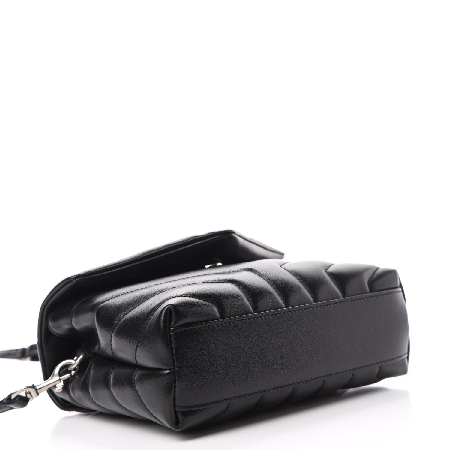 Saint Laurent Calfskin Y Quilted Monogram Toy Loulou Crossbody Bag Black 4 of 11