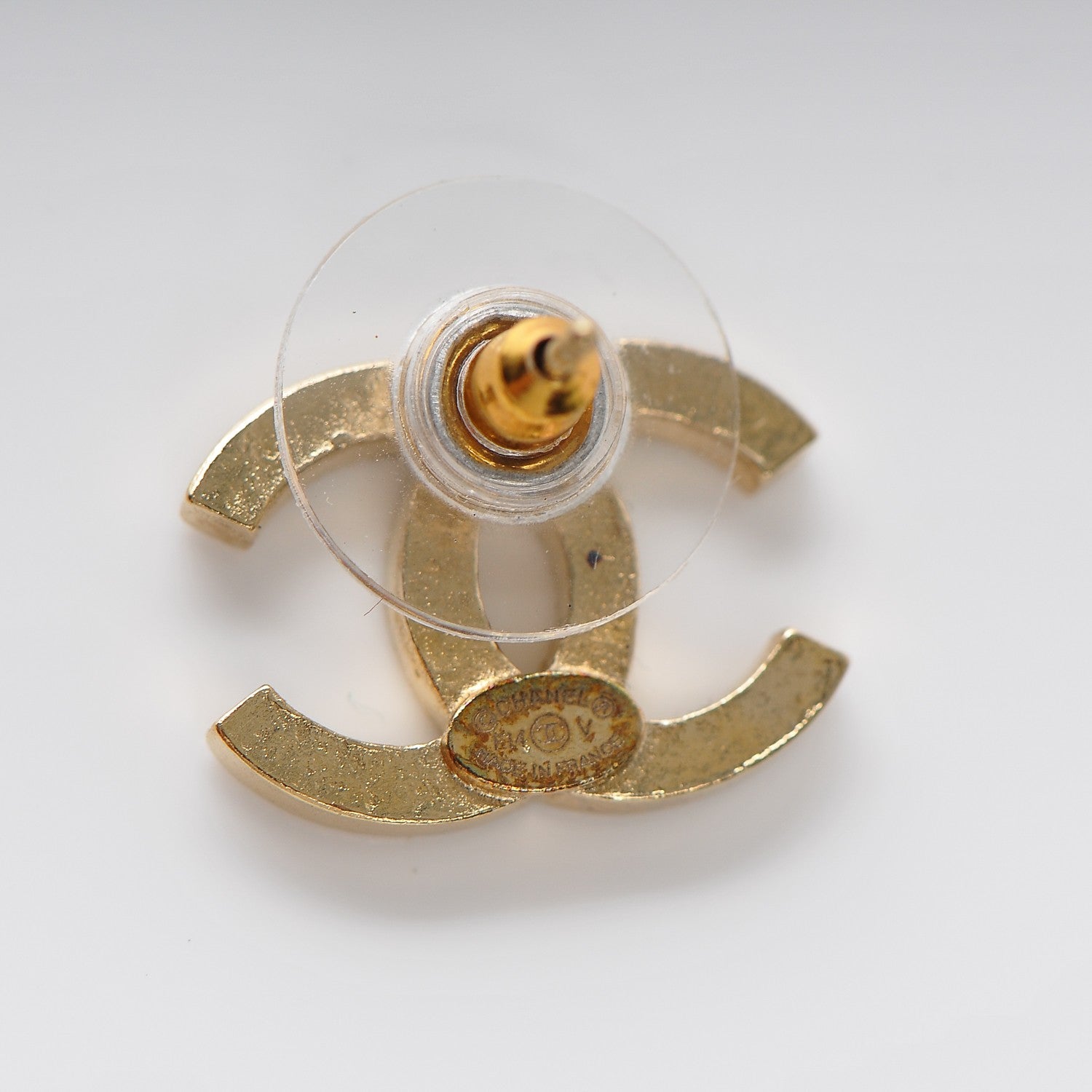 Chanel Crystal CC Earrings Gold 4 of 4