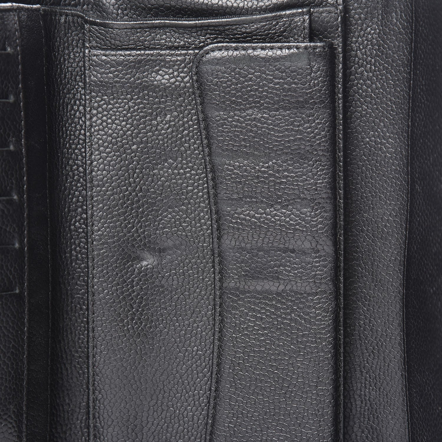 Chanel Caviar Quilted Large Gusset Flap Wallet Black 9 of 11