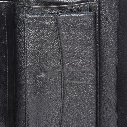 Chanel Caviar Quilted Large Gusset Flap Wallet Black 9 of 11