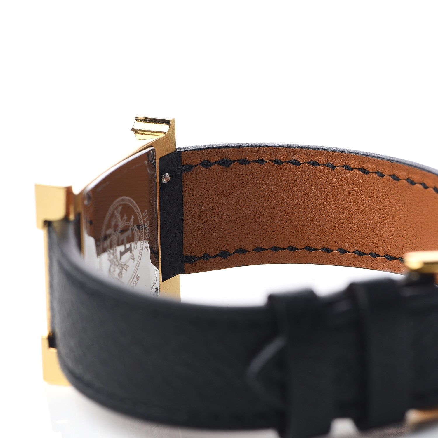 Hermes Stainless Steel Epsom 21mm Heure H Hour Quartz Watch Noir 7 of 9